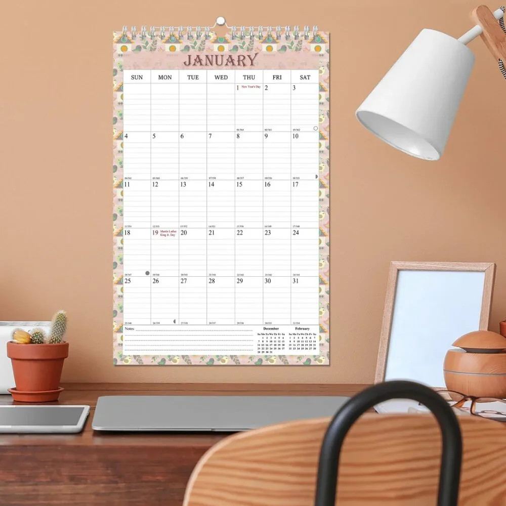 2026-2027 Wall Calendar Spiral-bound Twin-Wire Binding - 18 Months 11